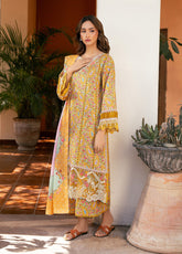 Hazel By Bin Ilyas Embroidered Lawn 3 Piece Unstitched Suit BI25HPE BHS-72B